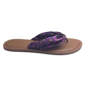 Matilda Jane Toes In The Sand Like New Floral Print Thong Flip Flop Sandals Sz 9